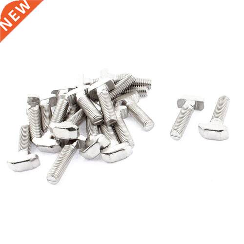 M8 Thread 30mm Length T SDrop-in Stud Bolt Screw 20pcs Silve