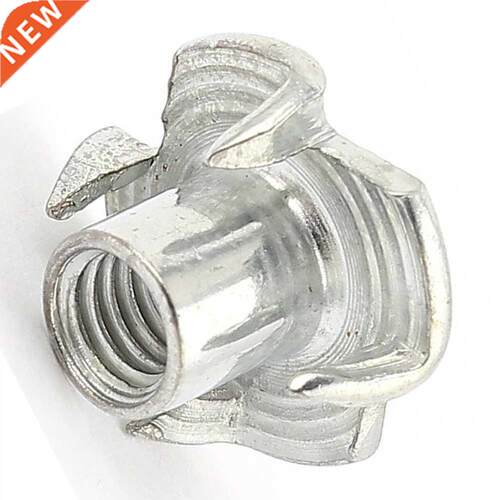 50Pcs 4 Prongs Carbon Steel Zinc Plated TNut Tee Nut M5 x 8m