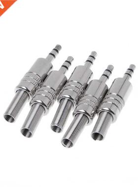 5 Pcs 3.5mm 2 Ring 3P ereo Jack Plug Cable Adapter Termina