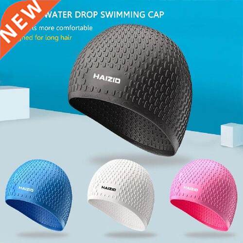 Waterproof Swimming Caps for Women Men Silicone Elastic Ear