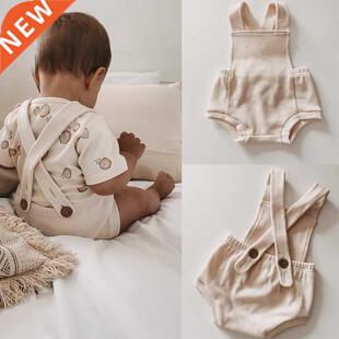 6 Colors Summer Newborn Baby Girls Boy Ribbed Solid Sleevele