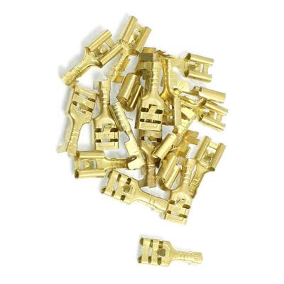 10x Brass 6.3 mm Connectors Female Spade Cable Terminals, 20