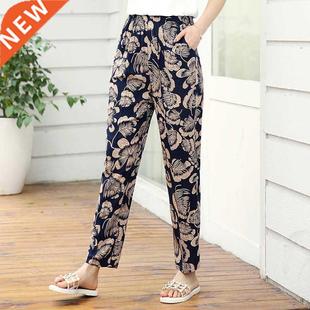 2022 Summer Casual Pencil Pants Women Bottoms Vintage High W