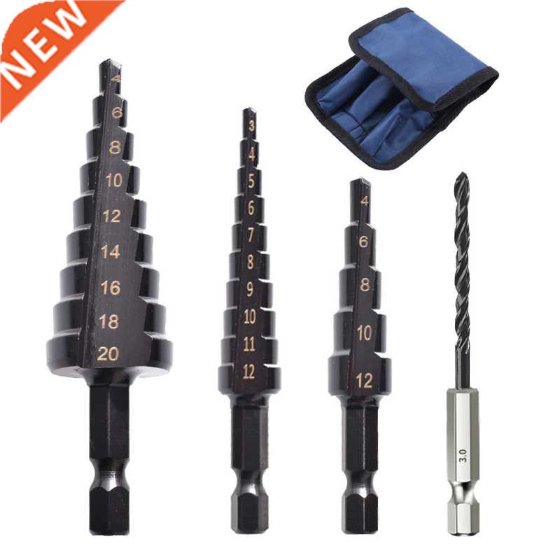 4Pcs 3-12mm 4-12mm 4-20mm HSS raight Groove ep Drill Bit