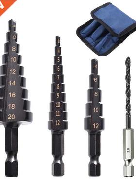 4Pcs 3-12mm 4-12mm 4-20mm HSS raight Groove ep Drill Bit