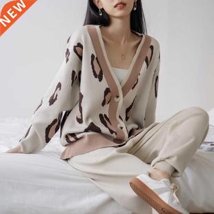 GIGOGOU Autumn Oversized Women Cardigan Sweater Tracksuits L