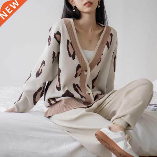 GIGOGOU Autumn Oversized Women Cardigan Sweater Tracksuits L