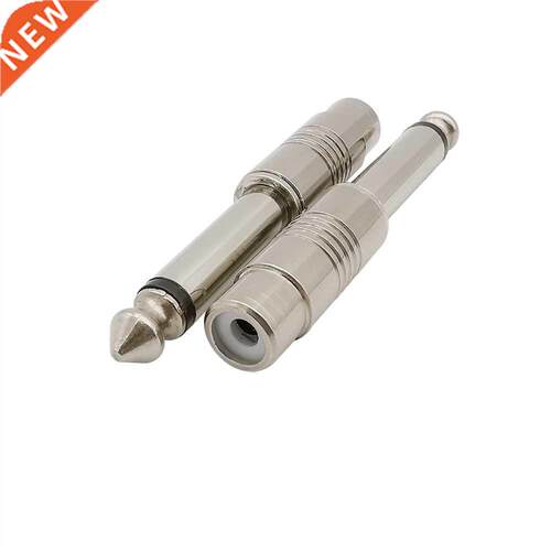 10/5/2PCS 6.5mm Male Plug to RCA Female Jack Mono Audio Adap
