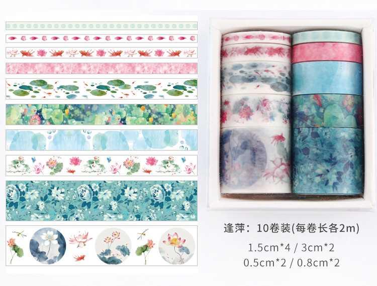 10 Pcs Washi Tape Set ers Scrapbooking ing Wash Tapes Washit