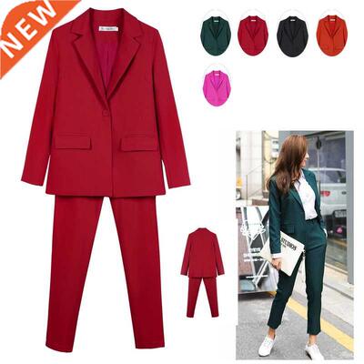 Work Pant Suits OL 2 Piece Set For Women Business Interview