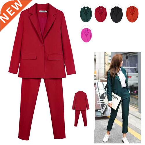 Work Pant Suits OL 2 Piece Set For Women Business Interview