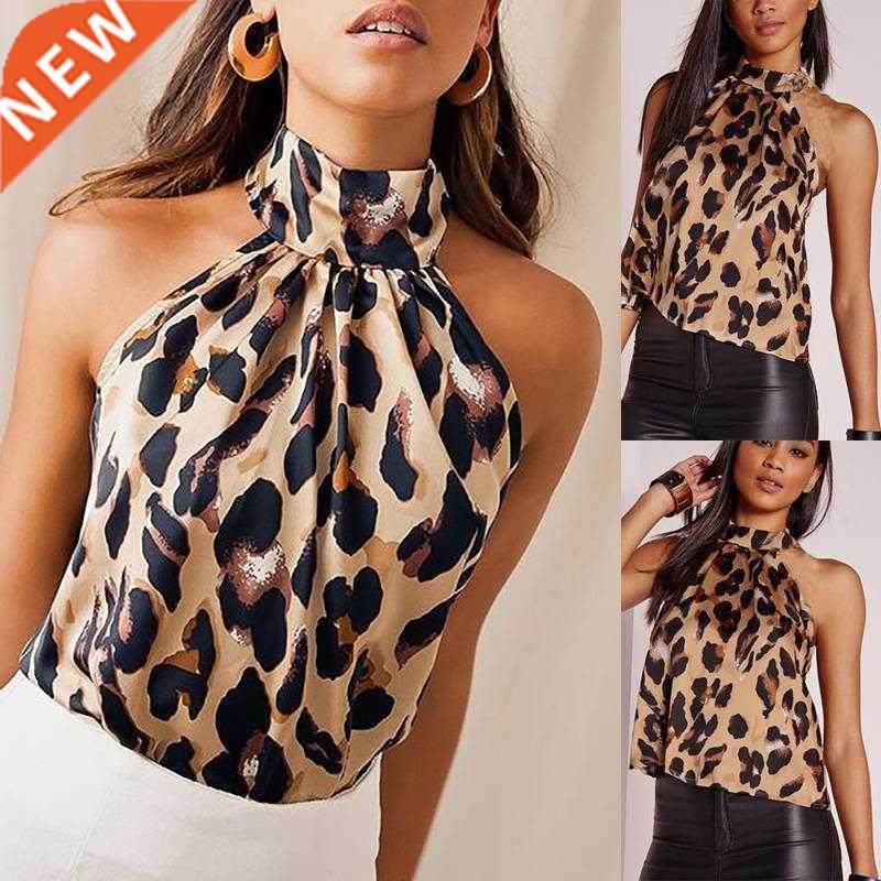 Women Blouses Sexy Leopard Print Ladies Shirts And Tops Halt