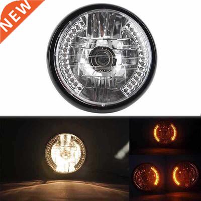 Universal 1Pc Black 7 Inch Motorcycle Headlight H4 35W LED H