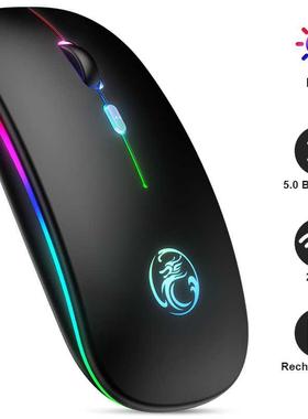 Wireless Mouse For Computer Bluetooth RGB Mouse Silent Recha