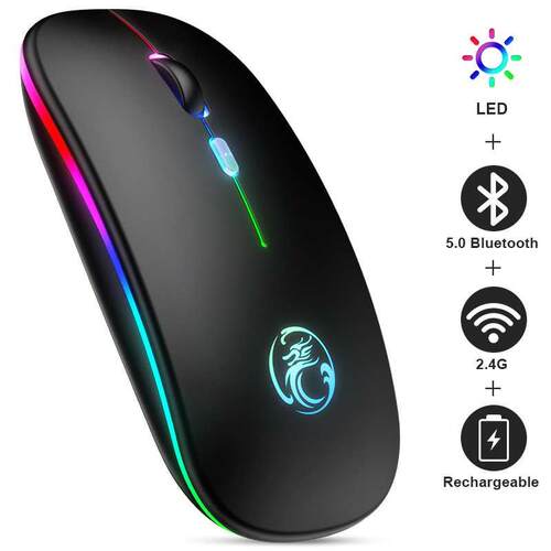 Wireless Mouse For Computer Bluetooth RGB Mouse Silent Recha