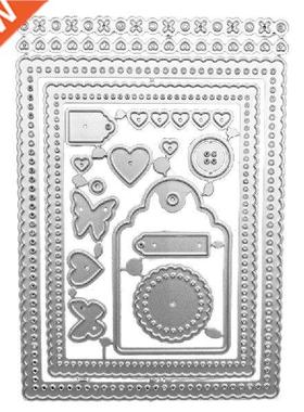 K1MF DIY Templat Stensil Embossing Dies Pemotongan