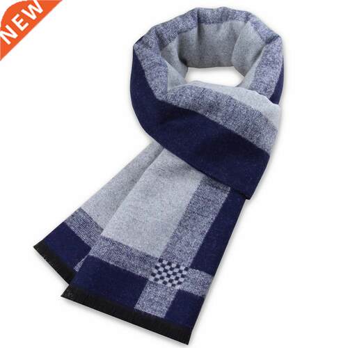 Luxury Brand Men's Winter Plaid Scarf warm women Cashmere sh