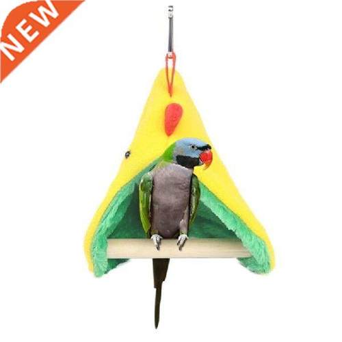 Winter Warm Bird Snuggle Hut With Cage Perch Parrot Hanging