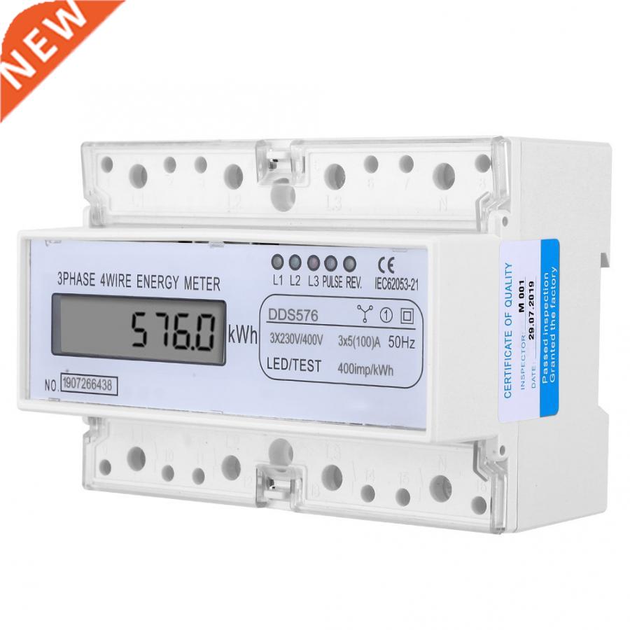 DDS576 Watt Hour Meter LCD Display  Phase 4 Wire 7P 80V 10