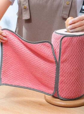 1/4Pcs Kitchen Towels Dishcloths Non-stick Oil Thickened Tab