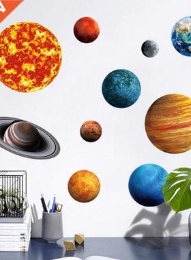 1 Set Luminous Wall Sticker The Solar System Nine Planets
