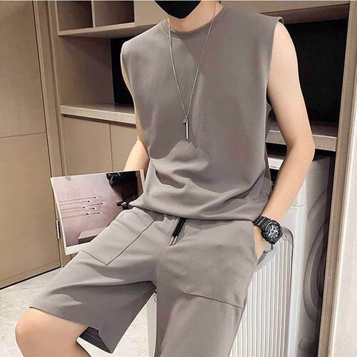 Korean Fashion 2 Piece Set Summer Clothes For Men Inside Hom