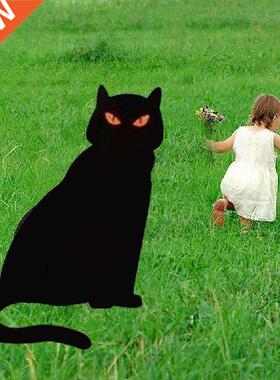Halloween Props Black Cat Silhouette Halloween Yard Sign