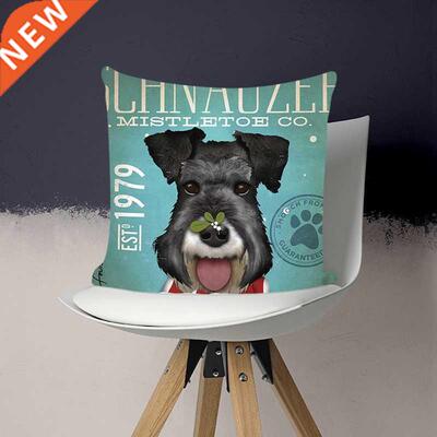 Nordic Simple Cushion Pillow Case Dachshund Schnauzer