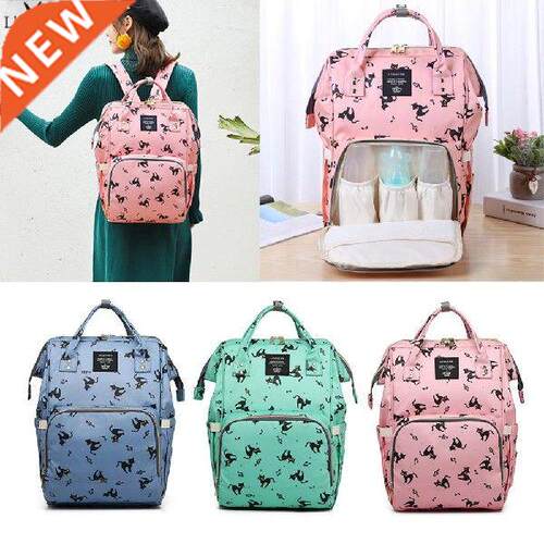 LEQUEEN Cartoon Print Travel Mommy Diaper Bags Large