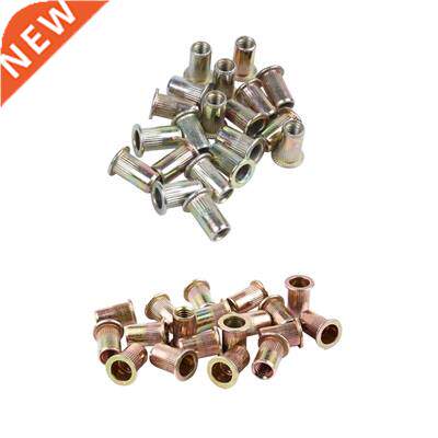 40 Pcs Flat Head Metric Steel Blind Insert Rivet Nut, 20