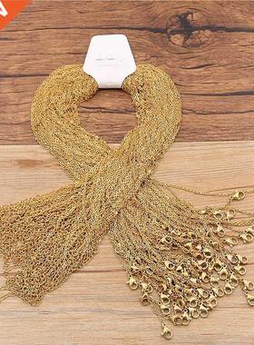 PULCHRITUDE 5Pcs/lot 45cm Chains Necklace 4mm Men Women Gold