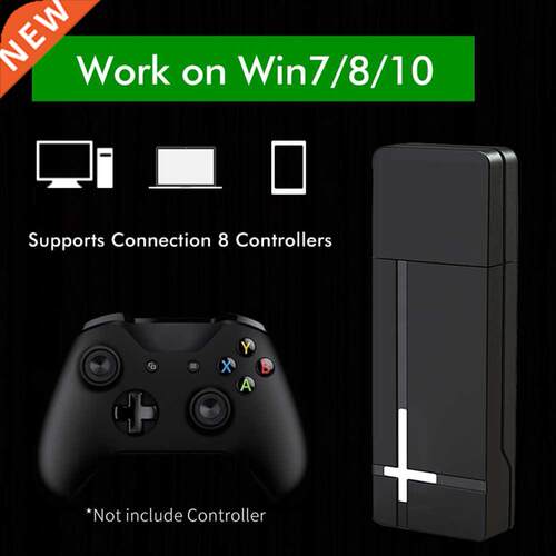 USB Gamepad Controller Adapter Laptops Joystick Wireless Rec