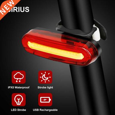 Bike Tail Light USB Rechargeable COB LED Mountain Bicycle Ta
