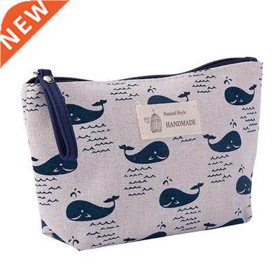 Women Small Coin Purse Canvas Zipper Mini Animal Flower