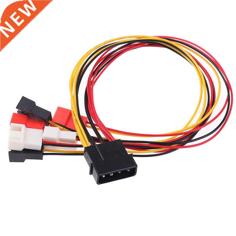 4Pin Molex to Pin Fan Power Cable Adapter Connector 12V 7V