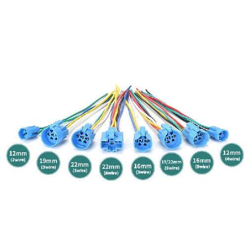 12mm 16mm 19mm 22mm Cable Socket For Metal Push Button