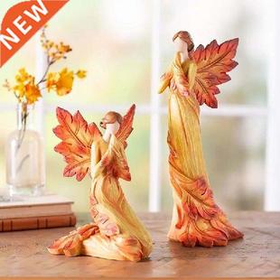 Home Angel Office Statue Standing Figurine Kneeling