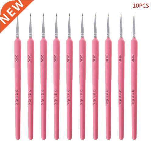 10Pcs/set Wolf Hair Hook Line Pen Fine Paint Brush Pen Set A
