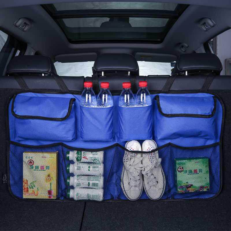 Car Trunk Organizer Adjustable Backseat Storage Bag Net High