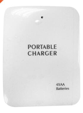 4XAA emergency charge cover AA charger batteries Ni-MH white