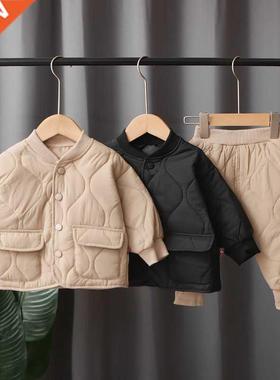 Winter Autumn Baby Boys Clothes Full Sleeve Solid Parkas Pan