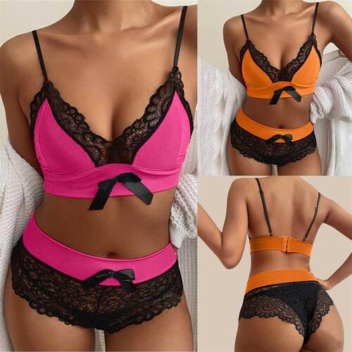 Sexy Lace Lingerie For Women Push Up Bra ops Panties Underwe
