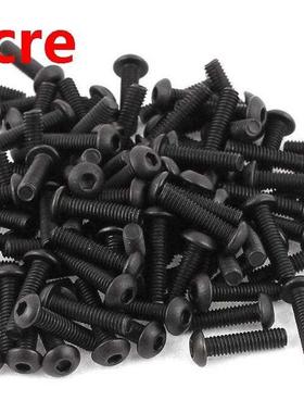 100Pcs Black M2 M2.5 M M4 Thread Dia. Alloy Steel Hex Socke
