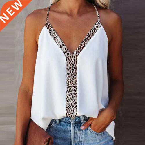 2022 Women Tank Tops Sexy Deep V-Neck Sleeveless Casual Fema