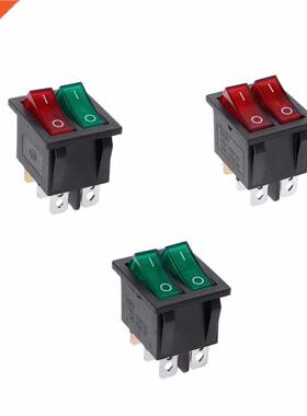 Dual Boat Rocker Switch 6 Pin On-Off With Green Red Light 20