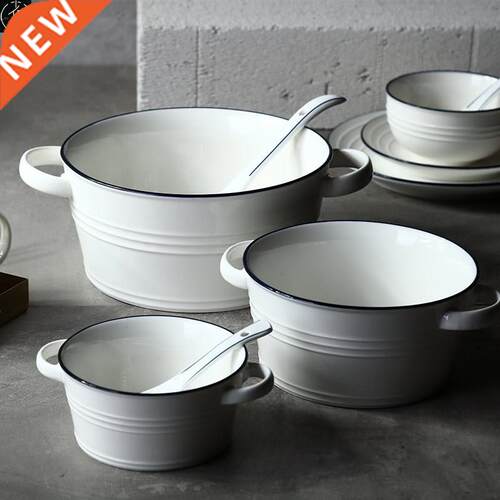 Nordic style ceramic salad bowl, noodles bowl dessert bowl