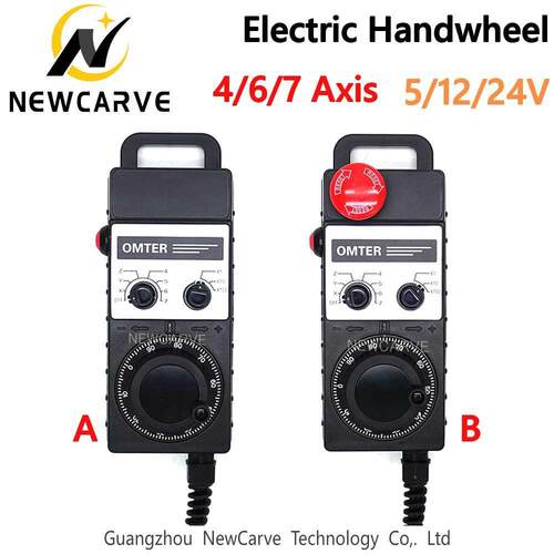 Emergency Stop 4 6 7 Axis MPG Universal Pendant Handwheel 5