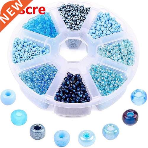 3600 Pcs Glass Seed Beads 3mm 8/0 Bracelet Beads With 8-Gri