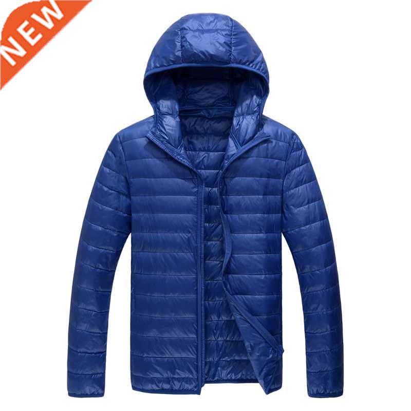 New Brand Autumn Winter Light Down Jacket Men's Fashion Hood