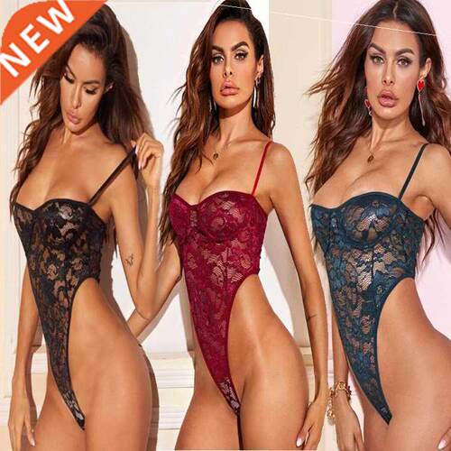 New sexy lingerie lace sexy one-piece three-point suit